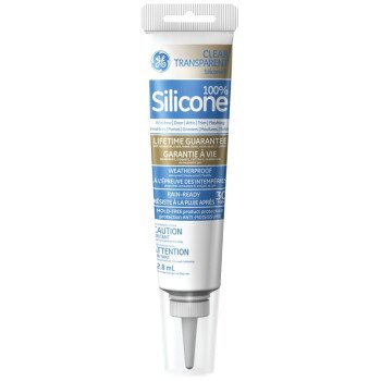 GE Silicone II SE2124 Window and Door Sealant, Clear, 65 deg F, 82.8 mL