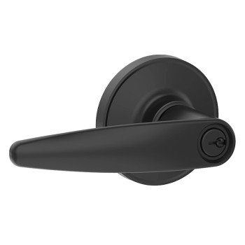 Schlage J Series J54 DOV 622 Entry Lever, Mechanical Lock, Matte Black, Metal, Residential, 3 Grade