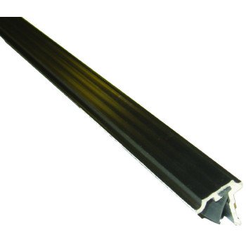 M-D 69969 Astragal Weatherstrip with Vinyl Insert, 3/4 in W, 7/8 in Thick, 84 in L, Aluminum