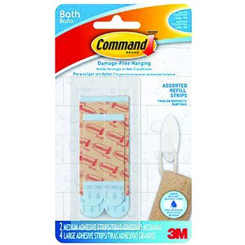 Command BATH22-ES Bath Refill Strip, Blue, 5 lb