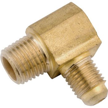 Anderson Metals 754049-0806 Pipe Elbow, 1/2 x 3/8 in, Flare x MPT, 90 deg Angle, Brass, 750 psi Pressure