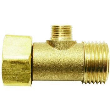 Plumb Pak PP2040LF Tee Adapter, 1/2 x 1/2 x 3/8 in, FIP x MIP x Tube, Brass, Rough Brass