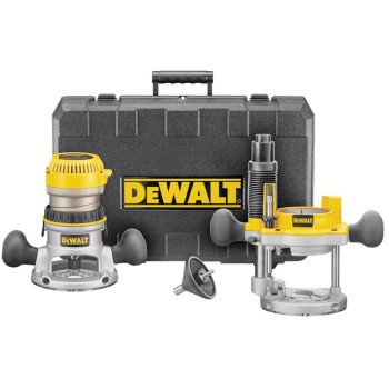 DEWALT DW616PK Router Combination Kit, 11 A, 24,500 rpm Load Speed, 2-1/2 in Max Stroke