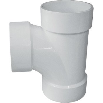 IPEX 192154L Sanitary Pipe Tee, 4 in, Hub, PVC, White, SCH 40 Schedule