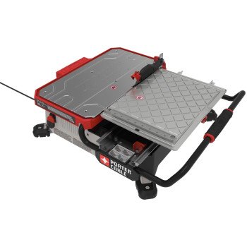 Porter-Cable PCE980 Table Top Wet Tile Saw, 20 V, 6.5 A, 1300 W, 7 in Dia Blade, 17-1/2 in Ripping