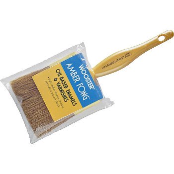 Wooster 1123-3 Paint Brush, 3 in W, 2-7/16 in L Bristle, Soft China Bristle, Beaver Tail Handle