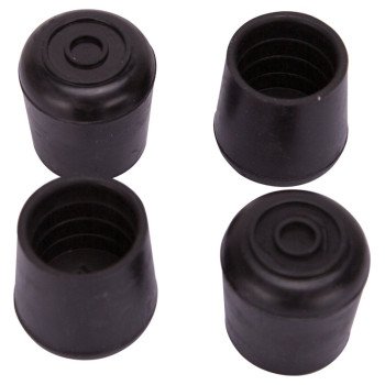 ProSource FE-50636-PS Furniture Leg Tip, Round, Rubber, Black, 1 in Dia, 1-1/2 in H