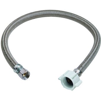 BrassCraft PSB857 Toilet Connector, 3/8 in Inlet, Compression Inlet, 7/8 in Outlet, Ballcock Outlet, 20 in L