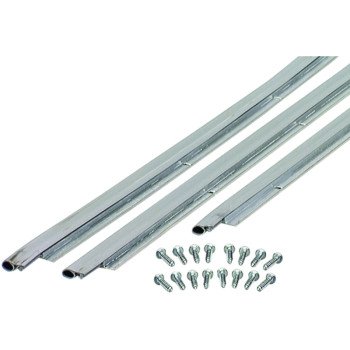 M-D 49002 Jamb Weatherstrip Kit, 5/8 in W, 3/16 in Thick, 84 in L, Aluminum/Vinyl, Satin Nickel