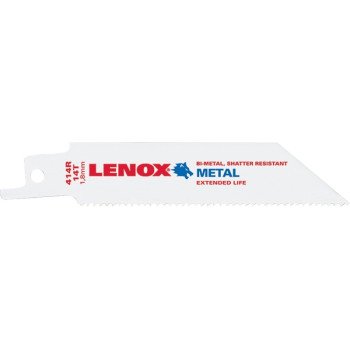 Lenox 20550414R Reciprocating Saw Blade, Applicable Materials: Angle Iron, Hard Rubber, Non-Ferrous Metal