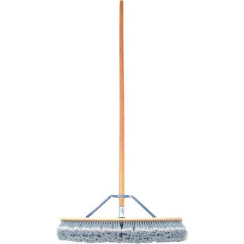 Birdwell 5025-4 Contractor Push Broom, 3 in L Trim, Polypropylene/Polystyrene Bristle, Hardwood Handle