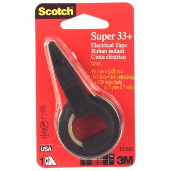 Scotch 195 Electrical Tape, 200 in L, 3/4 in W, PVC Backing, Black