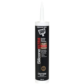 DAP 7079873393 Ultra Sealant, Translucent White, 24 hr Curing, -37 to 60 deg C, 300 mL Cartridge