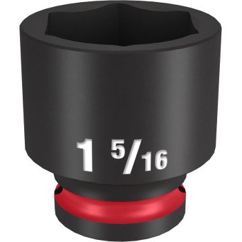 Milwaukee SHOCKWAVE Impact Duty Series 49-66-6215 Shallow Impact Socket, 1-5/16 in Socket, 1/2 in Drive, Square Drive