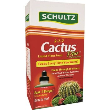 Schultz Cactus Plus SPF44300 Plant Food, 4 oz Bottle, Liquid, 2-7-7 N-P-K Ratio