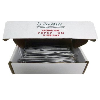 DeWitt AP75 Anchor Pins, 6 in L, 6 in W, 1 in Thick, Steel