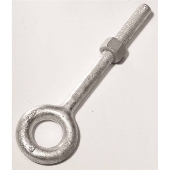 Baron 24-3/8X2-1/2 Eye Bolt, 3/8 in Thread, 1-1/2 in L Thread, 3/4 in ID x 1-1/2 in OD Dia Eye, 2-1/2 in L Shank