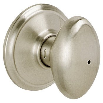 Schlage F Series F40VSIE619 Privacy Lever, Mechanical Lock, Satin Nickel, Knob Handle, Metal, Residential, 2 Grade