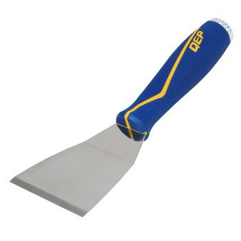 QEP 62972 Chisel Scraper and Stripper, 3 in W Blade, Stainless Steel Blade, Comfort Grip Handle