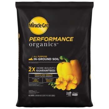 Miracle-Gro Performance Organics 45015430 All-Purpose In-Ground Soil, Solid, 1.3 cu-ft Bag