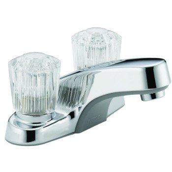 Peerless P240LF Bathroom Faucet, Standard Spout, Chrome Plated, 1 in Plate Size, 4 in, 1.2 gpm, 2-Faucet Handle