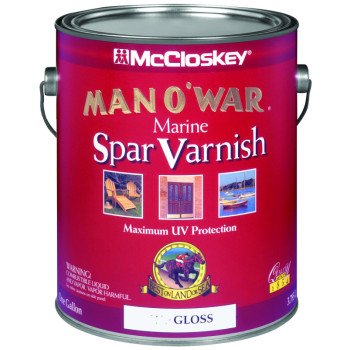 McCloskey Man O' War 080.0006509.007 Marine Spar Varnish, Gloss, Liquid, 1 gal, Pail