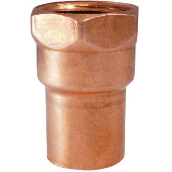 Elkhart Products 103 Series 30170 Pipe Adapter, 1-1/4 in, Sweat x FNPT, Copper