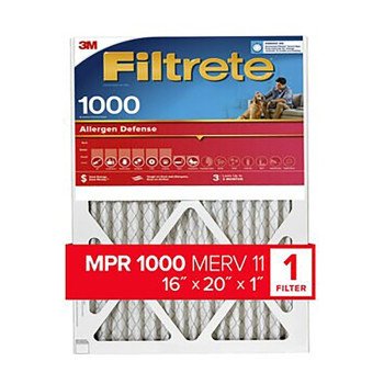 Filtrete 9800-4 Air Filter, 16 in L, 20 in W, 11 MERV, 1000 MPR