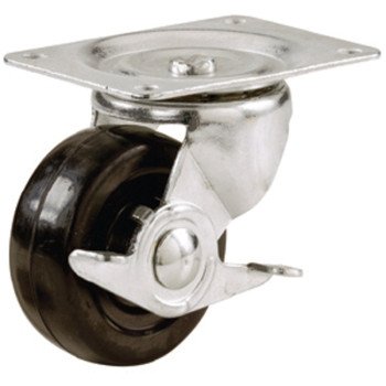 Shepherd Hardware 400 Series 9788 Swivel Wheel Caster, 5 in Dia Wheel, 200 lb Load, Rubber, Black