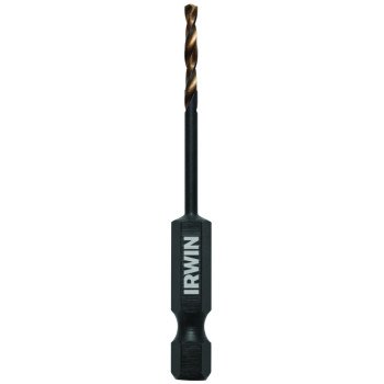 IRWIN 1871023 Impact Drill Bit, 3/32 in Dia, 2-5/8 in OAL, Spiral Flute, 1/4 in Dia Shank, Hex Shank