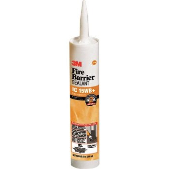 3M IC 15WB+ Fire Barrier Sealant, Yellow, 40 to 122 deg F, 10.1 oz Cartridge