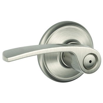 Schlage F Series F40VMER619 Privacy Lever, Mechanical Lock, Satin Nickel, Metal, Residential, 2 Grade