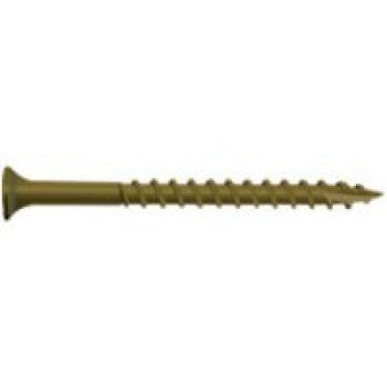 Camo 0356074 Deck Screw, #7 Thread, 1-1/4 in L, Bugle Head, Star Drive, Type 17 Slash Point, Carbon Steel, 350/PK