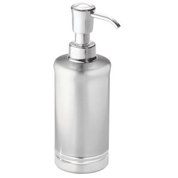 iDESIGN York Metal 76350 Soap Dispenser, 8 oz Capacity, Stainless Steel