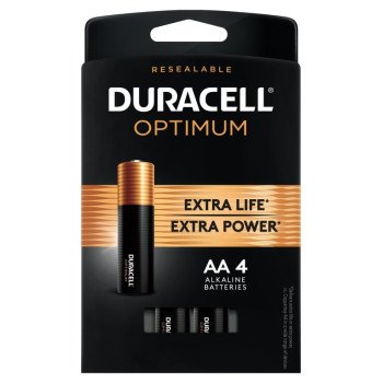 Duracell 032556 Battery, AA Battery, Alkaline, 4/PK