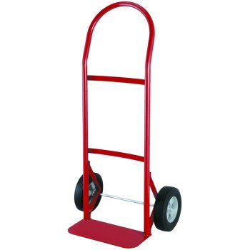 ProSource YY-250-1 Hand Truck, 14 in W Toe Plate, 7 in D Toe Plate, 250 lb, Solid Rubber Caster, Steel Frame, Red