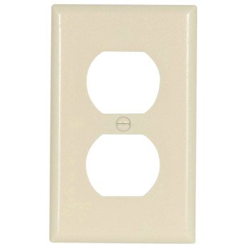 Eaton Wiring Devices 2132LA-BOX Receptacle Wallplate, 4-1/2 in L, 2-3/4 in W, 1 -Gang, Thermoset, Light Almond