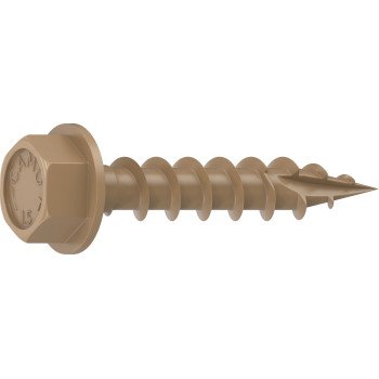 Camo 0364094 Structural Screw, 1/4 in Thread, 1-1/2 in L, Hex Head, Hex Drive, Sharp Point, PROTECH Ultra 4 Coated, 250