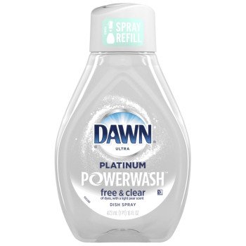 Dawn Powerwash 65739 Dish Soap Spray Refill, 16 oz, Liquid, Free and Clear Scent, Clear