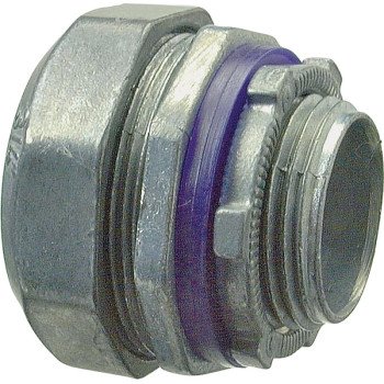 Halex 16205B Conduit Connector, 1/2 in Compression, Zinc