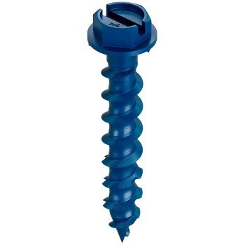 Simpson Strong-Tie Titen Turbo TNT18114HC75 Screw Anchor, 3/16 in Dia, 1-1/4 in L, Carbon Steel, Ceramic-Coated/Zinc