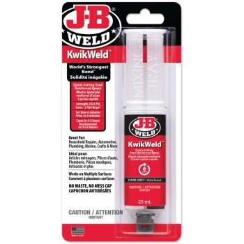 J-B Weld 50176F Epoxy Adhesive, Dark Gray, Solid, 25 mL, Tube