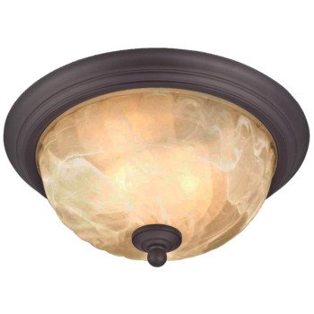 Westinghouse 62309 Flush Mount Fixture, 2-Lamp, Steel Fixture, Oil Rubbed Bronze Fixture