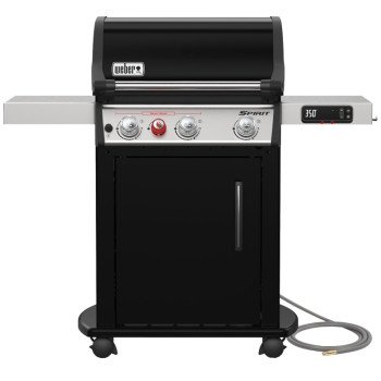 Weber Spirit EX-325s Series 47912401 Gas Grill, 32,000 Btu, Natural Gas, 3-Burner, Black/Stainless Steel