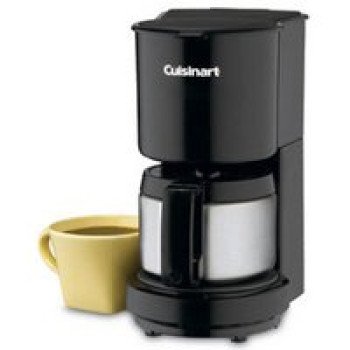 Cuisinart DCC-450BKC Coffee Maker, 4 Cups Capacity, 1025 W, Stainless Steel, Black, Automatic Control
