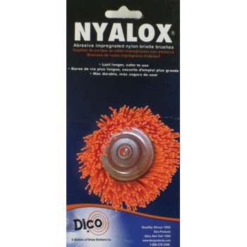 Dico 541-780-21/2 Wire Cup Brush, 2-1/2 in Dia, 1/4 in Arbor/Shank, Nylon Bristle