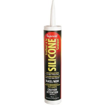 Imperial KK0202 Silicone Sealant, Paste, Black, 10.3 oz Cartridge