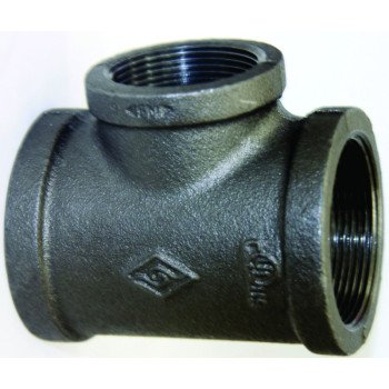 ProSource 11A3/4X1/2B Pipe Tee, 1/2 x 3/4 x 3/4 in, Threaded, Malleable Iron, SCH 40 Schedule, 300 PSI Pressure