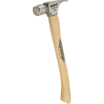 Stiletto FH10C Finishing Hammer, 10 oz Head, Straight Claw, Smooth Head, Titanium Head