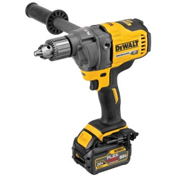 DEWALT DCD130T1 Mixer Drill Tool, Battery Included, 60 V, 6 Ah, 1/2 in Chuck, Keyed Chuck